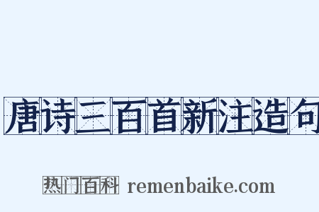 唐诗三百首新注造句是什么意思的图片